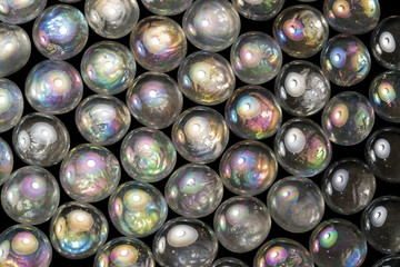 iridescent glass beads