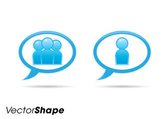 Businessman iniside  a communication bubble