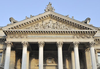stock-exchange gable,  brussels