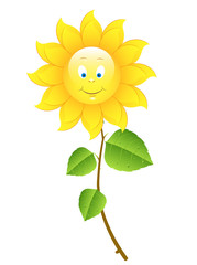 Vector Of Cute Sunflower