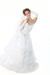 Fototapeta na wymiar bride in a white dress