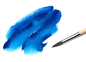 brush and abstract watercolor paint