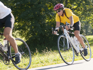 schnell untwegs auf dem Fahrrad