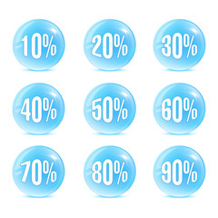 Icone sconti percentuale