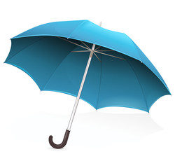Parapluie bleu posé (reflet)