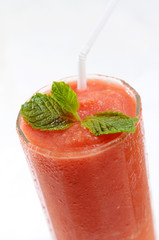 fresh watermelon juice with garnish