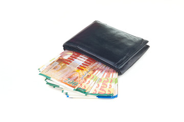 Old wallet with sheqel