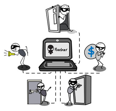thief hacker vector