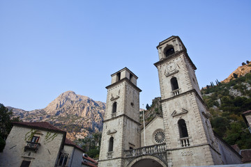 Fototapeta na wymiar View on old town of Kotor UNESCO twon in Montenegro.