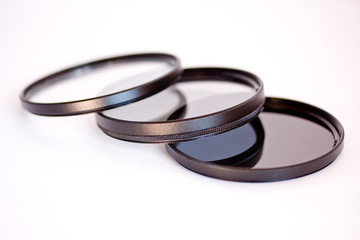 photographic filter, polariser, UV, neutral density isolated