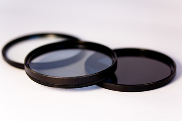 photographic filter, polariser, UV, neutral density isolated