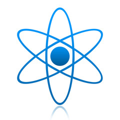 Atom symbol isolated on white background
