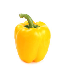 Sweet yellow pepper isolated on white.