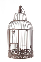 Geschlossener, alter Vogelkäfig