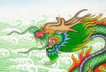 culorful of chinese dragon