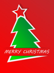 Naklejka na ściany i meble Fur-tree, Christmas background
