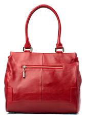 Fototapeta premium Red female bag isolated over white