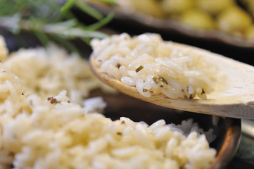 Risotto auf Kochlöffel
