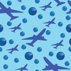 Avion seamless pattern vector