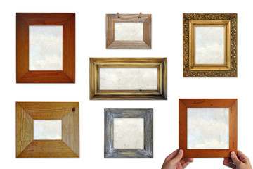Picture frame selection with papyrus inserts
