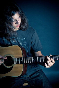 Singer Songwriter Guy with Guitar