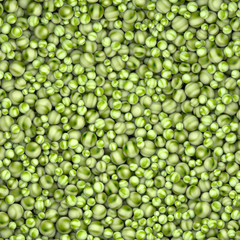 many pearls in green