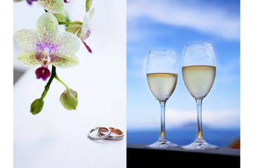 collage of two wedding photos