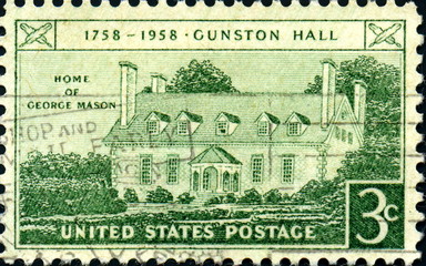 Home of George Mason. 1758-1958. US Postage.