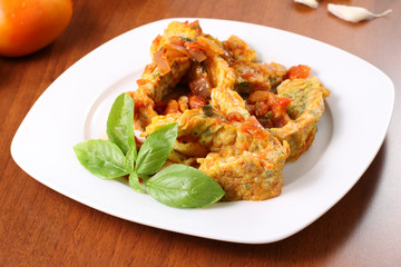 Frittata a fette - Sliced ​​omelette
