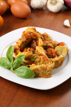 Frittata a fette - Sliced ​​omelette