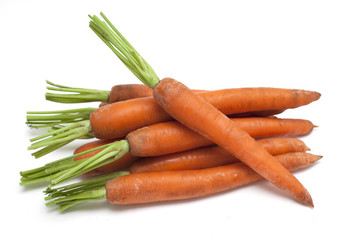 carrots on white