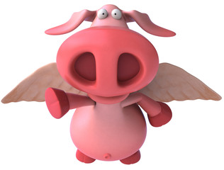 Fototapeta premium Cochon et ailes