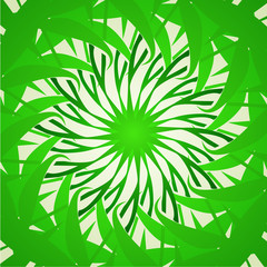 Organic green  vector kaleidoscope background