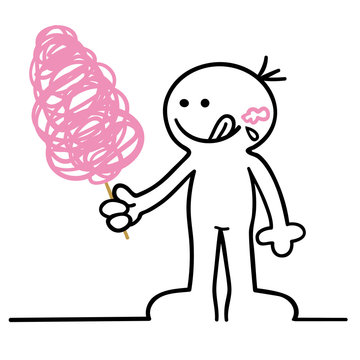 figur mit zuckerwatte