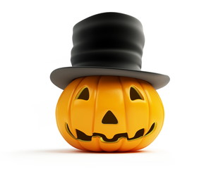 Halloween pumpkin old hat
