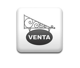 Boton cuadrado blanco cartel VENTA