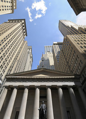 Wall Street, George Washington, Federal Hall, New York, USA
