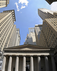 Fototapeta na wymiar Wall Street, Nowy Jork, Stany Zjednoczone Ameryki