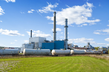Paper mill in Bucksport, Maine, USA © Christian Delbert