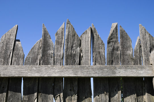 Paling Fence, Plimoth Plantation, Plymouth, Massachusetts, USA
