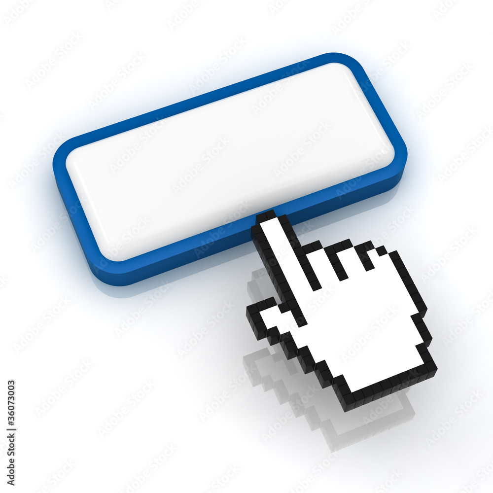 Poster Blank button with hand cursor