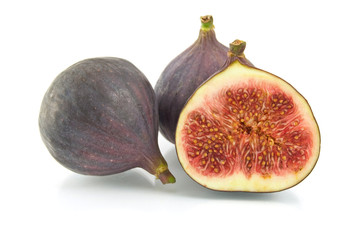 ripe fig isolated on a white background