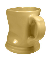 dented yellow cup