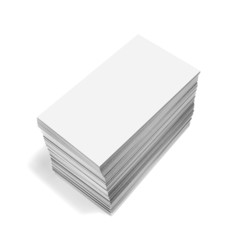 White business cards isolated on white