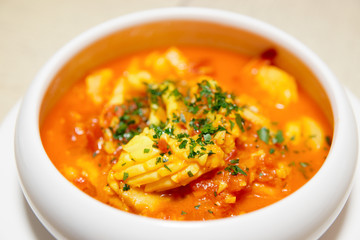 Mediterranean seafood soup