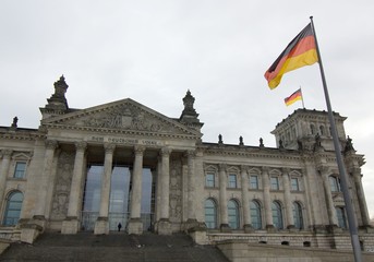 Fototapeta na wymiar Berlin Reichstag in winter