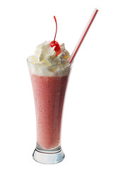Pink fruit cocktail