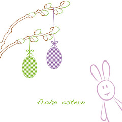 lila osterhase und weide