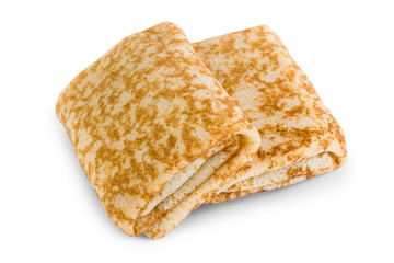 fried pancakes isolated on white background