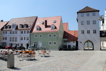 Landsberg am Lech, Altstadt mit Färbertor